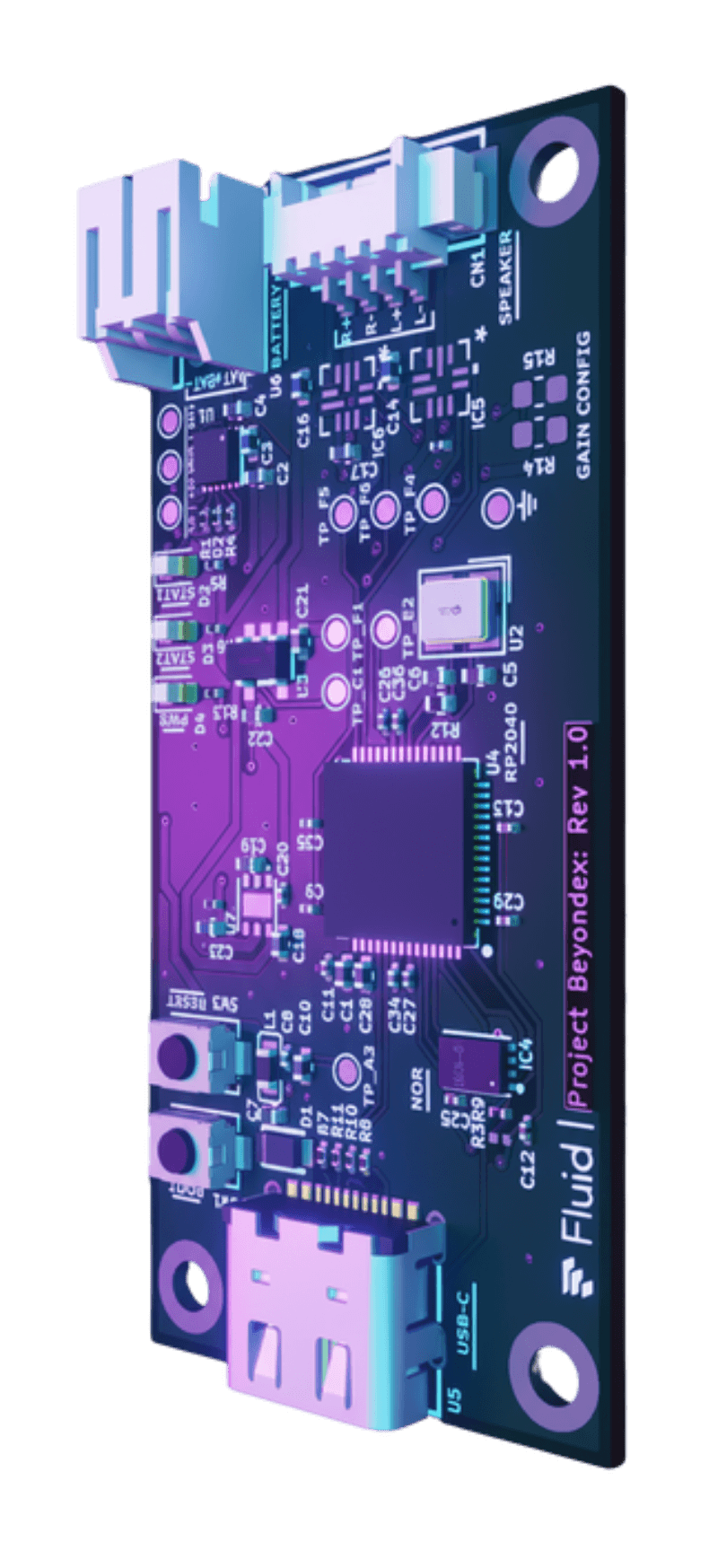 Fluid Beyondex PCB render