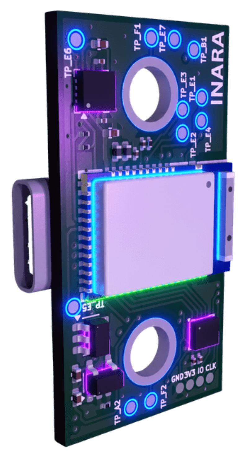Inara PCB render